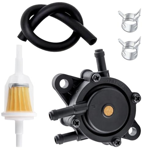 GOLD DEER Fuel Pump with Filter and Oil Hose Compatible with Kohler 17HP-25 Small Engine Lawn Mower Tractor, Gas Vacuum Fuel Pump for Honda 16700-Z0J-003;John Deree LG808656 M138498 M145667