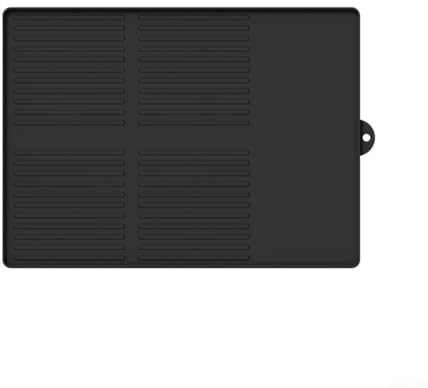 Besttoolifes Juego de alfombrillas de silicona para barbacoa, protección contra drenaje de cocina, aislantes del calor, gris, negro, naranja, flexible, fácil de limpiar, diseños de rayas diagonales