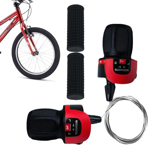 Demsyeq Växelväxel för cykling – 1 par 3 x 7 hastigheter vänster och höger växelväxel | halkfria reservdelar för träning vuxna vandringsridning, fitness, turing, mekanik, väggarage