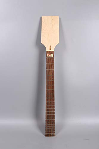Palisander-Gitarrenhals für kleine Elektro-Bassgitarre, 24 Bundstäbchen, 76,2 cm Rosewood Gitarre Griffbrett Paddel Kopf
