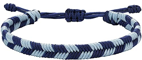 JENDEAR SHINE Geflochtenes Seil Armband für Herren, Verstellbares Handgeflochtenes Kariertes Armband, Geschenk für Herren.