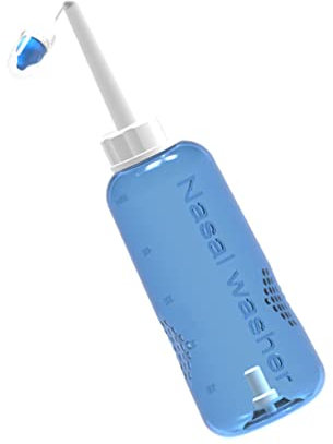 minkissy Spray Per Lavaggio Nasale Bottiglia Per Pulizia Nasale Per Adulti e Design Professionale e Pratico Facile Da Usare Flusso Per Comfort Ottimale