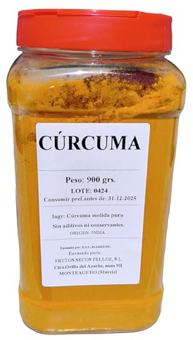 Cúrcuma en polvo 900 gr - cúrcuma especia - curcuma molida - Pelluz