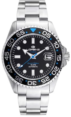 Lorenz Tako Montre automatique pour hommes en acier inoxydable sous 100 mètres