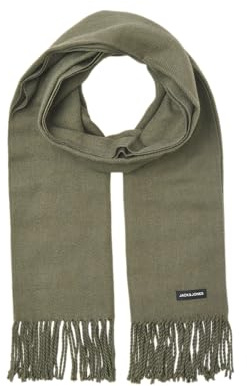 JACK & JONES Bufanda tejida Jacsolid Noos, Dusty Olive, talla única, Verde oliva, Talla única