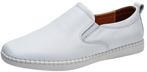 rismart Hombre Cuero Mocasín Informal Zapatos Ponerse Paseo Sneakers