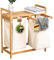 Floordirekt Wäschekorb aus Bambus, Wäschesammler mit 2 Fächern, Wäschekorb für Schmutzwäsche, Wäschesortierer Holz mit große Wäschebox (Dakota) (64L x 33B x 73H cm)
