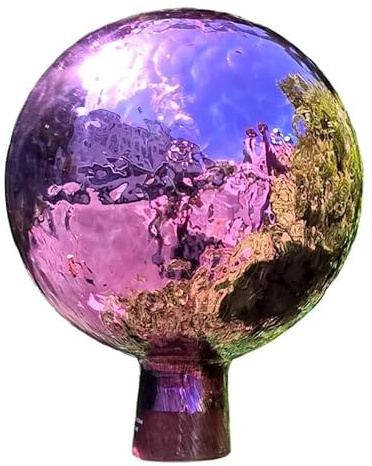 Glas-Bartholmes Rosenkugel Gartenkugel Venezia, 15 cm, Pink verspiegelt