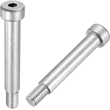 sourcing map Lot de 2 boulons à épaulement en acier inoxydable 304 de 12 mm de diamètre d'épaule de 60 mm de longueur d'épaule M10 x 1,5 à douille hexagonale pour machines de moulage par injection