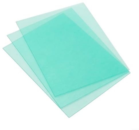 Sandyseptember Para reemplazo de lente de casco de soldadura, placa protectora de policarbonato anticaída para un bloque de polvo eficiente (120 x 95 mm)