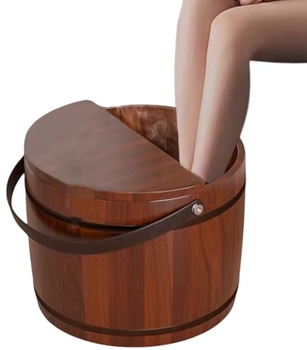 Bañera De Pies - Masaje Estético - Recipiente De Madera Para Remojar Pies - Para Sauna Lavandería Hogar Lavado De Manos Baño Dormitorio Centro De Spa