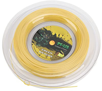 Keenso Tennissnöre Polyester Tennisracket Strängrulle 200 M 1,25 Mm 17 Gauge Räfflad Dubbelribbad för Amatörspelare Daglig Träning Bollkontroll Spinarmvänlig Känsla