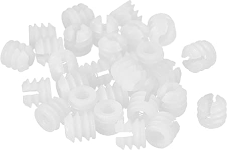 sourcing map Muebles Plástico Insertar Tuercas, 11mm x 10,5mm 120uds Nylon Expansión Tuerca para Bisagra Autoperforante Tornillo, Muebles Conexión