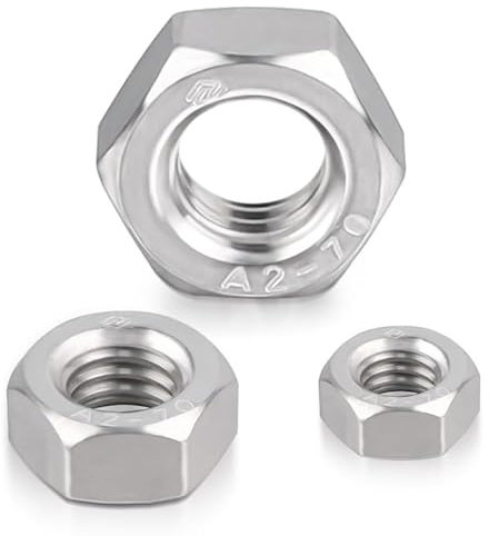 MINISOISO Ecrou 100 Pièces Ecrou Inox M8, Ecrous Hexagonal en Acier inoxydable, Écrou de Blocage Autobloquant, DIN 934, Écrous Hexagonaux pour Vis
