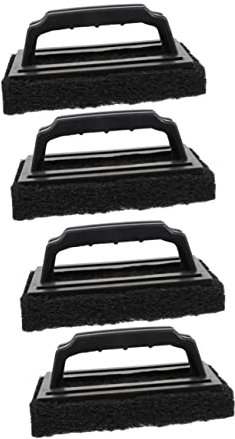 BCOATH Spazzole Per Pulizia Barbecue e Cucina, Set Da 4 Pezzi, Resistenti e Riutilizzabili, Per Olio e Sporco Su Griglie, Pentole e Lavelli, Leggere e Salvaspazio Per Uso Domestico