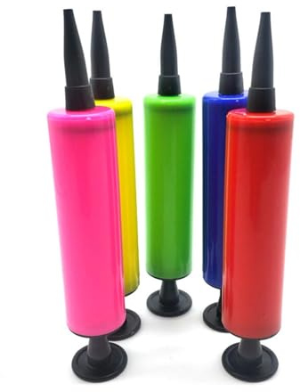 Pompa Ad Aria Per Palloncini - Gonfiatore Manuale a 5 Mani Per Mongolfiera Con Kit - Colori Casuali