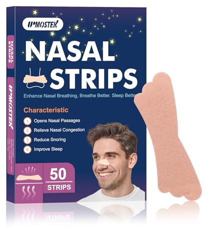 Extra Forza Cerotti Nasali Antirussamento, Cerotto Nasale per Facilitare la Respirazione, Ridurre il Russare, Allevia Istantaneamente la Congestione Nasale, Migliora il Sonno (Marrone Chiaro)