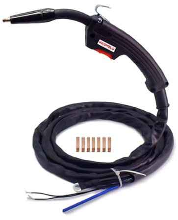 10ft No Gas MIG Gun Compatible with Lincoln Century FC90 Flux-Cored Wire Feed Welder K3493-1,WELD-PAK 90i MIG K5256-1,WELD-PAK 90i FC K5255-1, 80GL K2501-1,Weld Pak HD Welder 10949,Give tip .023-.035