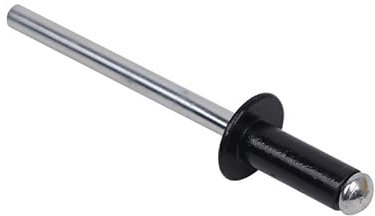 Jecdfs 50pcs Remaches Aluminio,Set de Remaches de núcleo Negro,4mm x 20mm para Construcción, Náutica, Automoción y Mobiliario, Resistente a la Corrosión