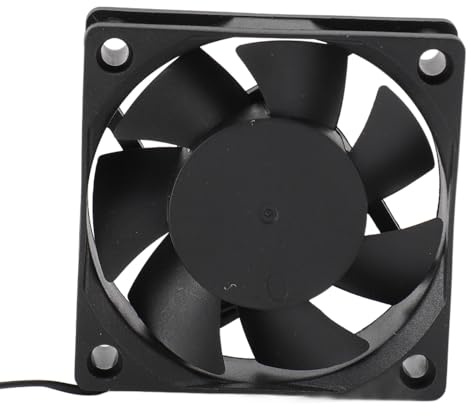 LICAEVEY Ventilador de Caja de 60 Mm, PBT de 4 Pines, Control de Temperatura Inteligente PWM, Silencioso, 3000 RPM, con Rodamientos de Bolas Dobles, Diseño de 7 Aspas, Color Negro