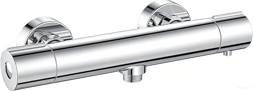 Thermostat Duscharmatur Mit 38°c Sicherheitsstopp, 15 Cm Anschluss, Mischbatterie Für Dusche, Duschsystem Aus Messing
