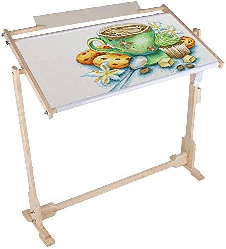 Telaio da Pavimento per Ricamo 100 cm, Regolabile, per Quilting