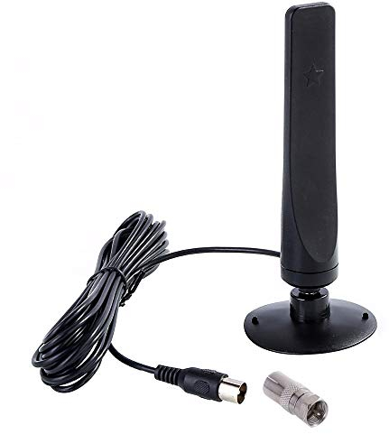 DollaTek Antenne de télévision HD intérieure Antenne de récepteur numérique amplifiée HD à Gain élevé Facile à Installer Convient pour la télévision Domestique DVB-T2 / TV de Voiture