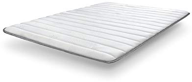 SonnoMATTRESS Topper Vissoft Aloe Vera Basic 105x190x3cm – Acolchado con Espuma Memory Foam y Fibra Suave, Tejido Aloe Vera Transpirable y Antialérgico, Mejora el Confort y alarga la Vida del colchón