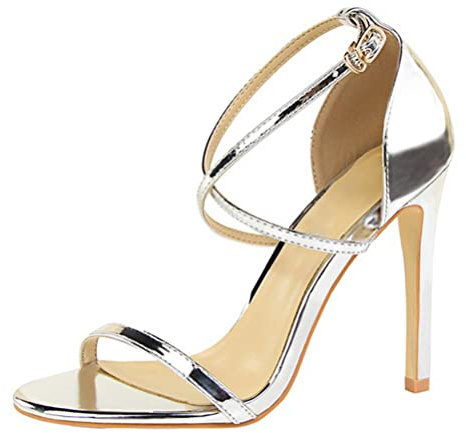 ticticlily Femme Sandales Été Open Toe Ceinture Croisée Escarpin Chaussures Plage Soirée De La Mariée Haut Talon Sandals Partie Creux High Heels