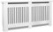 Radiator Cover Extra Large, White Radiator Cover, Vertical Slatted Modern Radiator Covers MDF Wood Cabinet Shelf Heating Covers For Living Room, Hallway (19D x 172W x 83.2H CM)