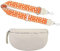 Made in Italy OBC Damen Set Gürteltasche + Schultergurt Leder Crossbody Hüfttasche Bauchtasche Umhängetasche Brusttasche Crossover Bodybag Schultertasche Handytasche Tasche Beige-Orange S (22cm)+Gurt