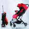 BAKAJI Passeggino Easy Ultra Leggero con Chiusura Facilitata Portata Massima 15 kg, Schienale Reclinabile con Cintura di Sicurezza a 5 Punti, Pieghevole con Una Mano, Salvaspazio (Rosso)