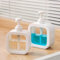 Dispensador Jabon, 2 Pedazo Dosificador Jabon Baño Bomba De Jabón Dispensador de Botella para Gel y Champu, 300ml Recargable Dispensador Jabón Líquido Cocina