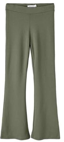 Name IT NKFFRIKKALI Bootcut Pant Noos, Pantaloni di Stoffa Bambina, Deep Lichen Green,