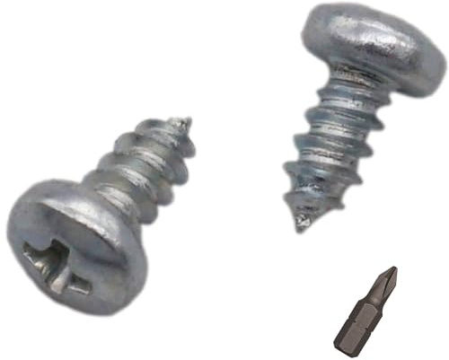 SKIR'CO (100 pezzi) Viti autofilettanti in acciaio zincato 2,9 x 6,5 mm, DIN 7981 C, viti a testa cilindrica, testa PH