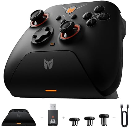 Controladores de PC, BIGBIG WON Gale Hall Controladores Inalámbricos Control de Movimiento, Joysticks Hall, 3 Pares de Joysticks, Aplicación para PC, Controladores de Juegos Para Switch/PC/iOS/Android