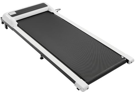 Platt elektriskt löpband för hemmet 600 W löpband med fjärrkontroll och display löpband med en kapacitet på 100 kg, ingen montering krävs lämplig för daglig löpning