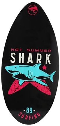 rockible 35 Inches Skimboard Beach Surf Board Shallow Sand Board Small Surf Board for Art for Teenagers Beginners Children, Black