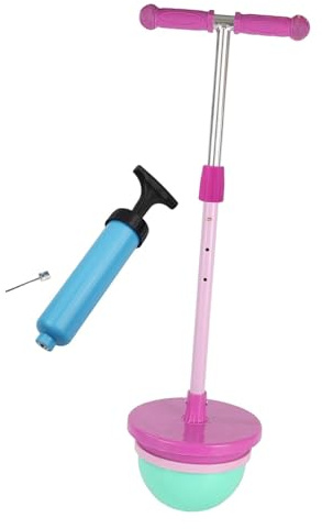 QSTDGVPW Pogo Stick per Bambini con Altezza Regolabile per Divertimento, Rosa Rossa