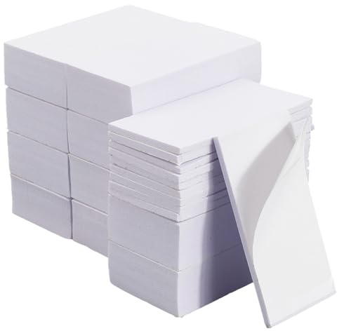 CREATCABIN 20 pièce Protection Murale Mousse EVA pour Tête Lit Coussinets Mousse EVA Rembourrage Anti Bruit Coussin Rembourrage Découpable Auto Adhésif 10 pièces (20mm) et 10 pièces (3mm) Blanc