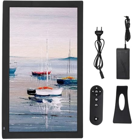 EIMSOAH 21,5 Tum Digitala Bildramar, 2,4 G 5G WiFi 32G 1920 X 1080 FHD Väggmontering Remote Control Digital Fotoram, med App för Fotonvideor (EU)