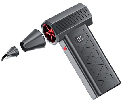 Portable Air Duster Blower Featuring Fan Technology, 6 Adjustable Speeds for Tasks Industrial Blower with LED Display