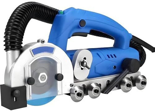 BoTongSiHai 1200W Electric Tile Grout Removal Machine - Grout Cleaner With Integrated Vacuum System, 9000r/min High Speed, Heavy Duty For Professional Tile Joint Cleaning(220V,1.2mm)