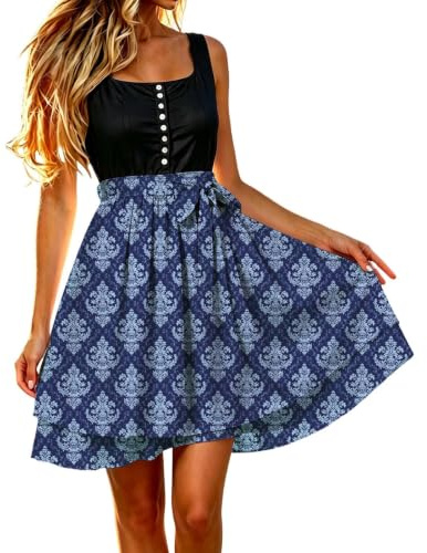 Dirndl förkläde enkelt dirndlförkläde med rosett dirndlförkläden kostymmode kostymförkläde med knytband, traditionell kjol dam för Oktoberfest outfit bayerska festtillfällen