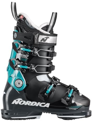 Nordica Damen Promachine 95 Skischuhe, Schwarz/Anthrazit/Blau, 25.5