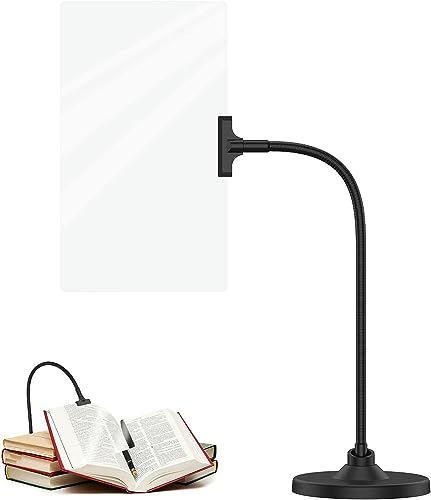 Tragbare 4-fache Lupe mit Ständer, 25,4 x 15,2 cm, große Ganzseitenlupe mit flexiblem Schwanenhals, freihändige, abnehmbare Tischlupe zum Lesen für Senioren mit Sehbehinderung Full of Stars