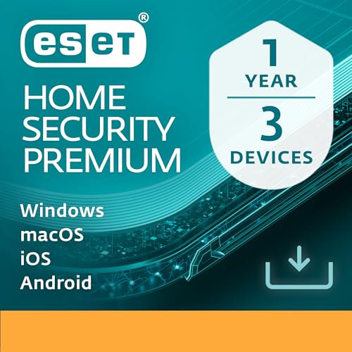 ESET HOME Security Premium 2026 | 3 Devices | 1 Year | Antivirus, Firewall, VPN, Safe Banking, Safe Browsing, Webcam Protection, Secure Data, ESET Folder Guard | Activation key by email