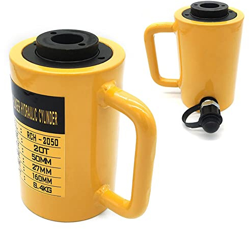 Hydraulisk domkraft, ihålig cylinder, hydraulcylinder, ihålig kolvcylinder, hydraulisk cylinderlyft för byggnader och broar, Ø 28 mm 20T.