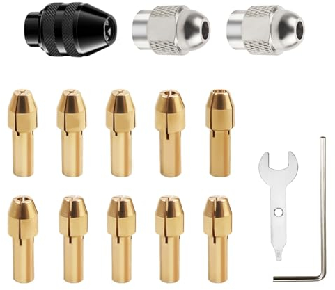 Jeu de Pinces de Mandrin, 4486 Mandrin à Changement Rapide, Mandrin à Pince 0,8-3,2 mm, Mandrins de Perçage, pour Outil Multifonction Rotatif 0XBIT
