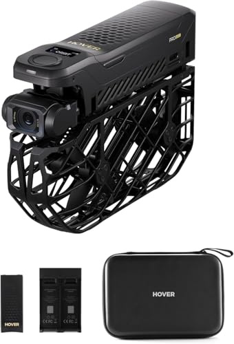 HOVERAir X1 PROMAX Drohne mit Kamera 8K, Faltbar Action Cam mit über 15 vollautomatischen Flugmodi, 42 KM/H, Fliegen überall mit OmniTerrain, Rückkollisions-Erkennung (Basis Kombo)